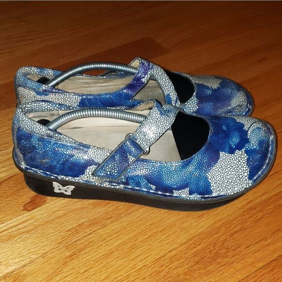 ALEGRIA Dayna blue Maryjane clogs - Picture 1 of 8